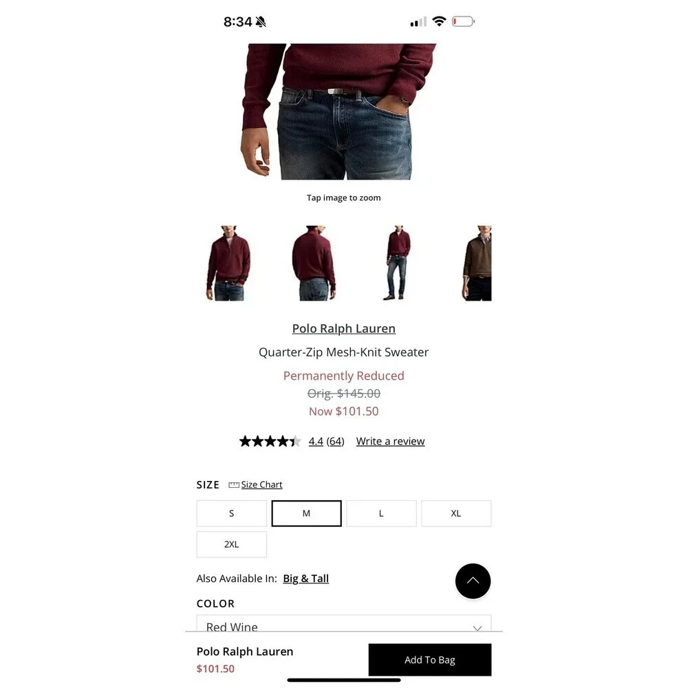 POLO Ralph Lauren Quarter Zip XL